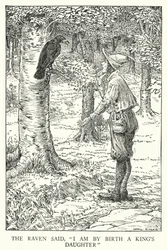 The raven said, "I am by birth a king