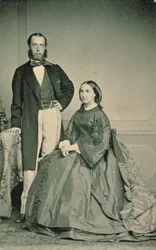 Maximilian of Hapsburg-Lorraine and Charlotte Saxe-Coburg-Gotha, Emperor and Empress of Mexico, Before Their Departure for Mexico, 1864