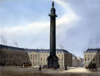 View of the Column and Place Vendôme - in 