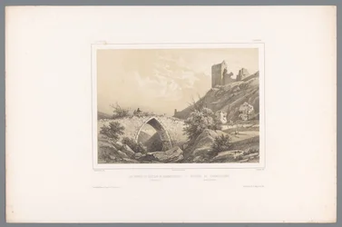 View of the Ruins of Hammershus Castle