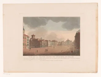 View of Piazza Grande in Livorno (Vue de la Grande Place de Livourne en Italie, City Views in Italy, Spain, and Egypt)