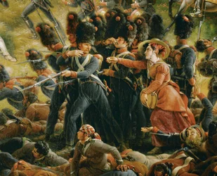 A Camp Follower Serves Drinks to Soldiers During the Battle of Chiclana