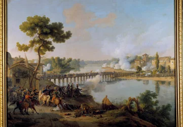 General Bonaparte gives his orders to the battle of the bridge of Lodi (10 May 1796) during the first campaign of Italy