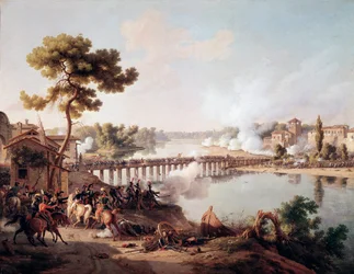 Napoleon Bonaparte giving orders during the Battle of Lodi