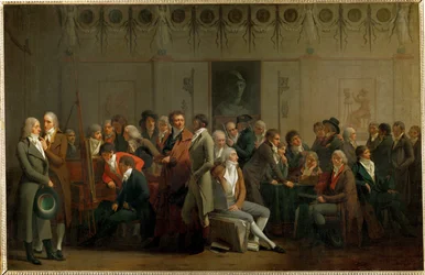 An Assembly of Artists in the Studio of Isabey