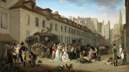 Arrival of the Stagecoach in the Courtyard of the Messageries