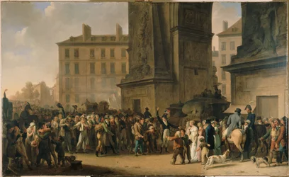 The 1807 Conscripts Marching Past the Porte Saint-Denis, ca. 1808