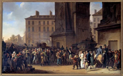 The Conscripts of 1807 Passing in Front of the Porte Saint Denis