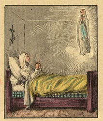 Bernadette Soubirous - Engraving from 