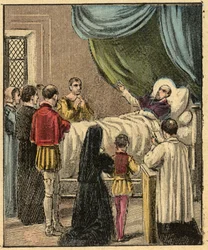 Death of St. Francis de Sales - Engraving from 
