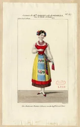 Mademoiselle Noblet as Fenella. Costume design for the opera La muette de Portici