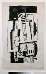 Still life, study for a painting on glass