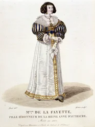 Marie-Madeleine Pioche de La Vergne, Countess de Lafayette (Madame de la Fayette) (1634-1693), daughter of honour to Queen Anne of Austria. In 