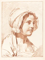 Head of a Young Woman Wearing a Cap, before 1764