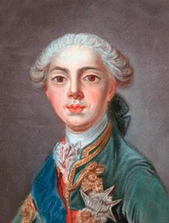 Louis Stanislas Xavier of France (future Louis XVIII), Count of Provence (1755-1824) - Engraved by Louis Marin Bonnet