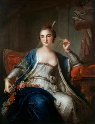 Portrait of Mademoiselle Salle in 1737 (Painting by Louis Michel Van Loo)
