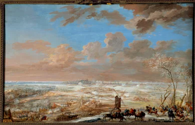 Siege of Brussels Under the Snow by the Marshal of Saxony from February 7 to 20, 1746