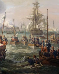 Royal fleet following Louis XVI at Cherbourg June 23