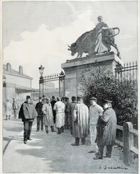 Strikers at the Abattoir de la Villette