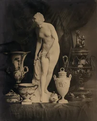 Still Life with Statuette and Vases