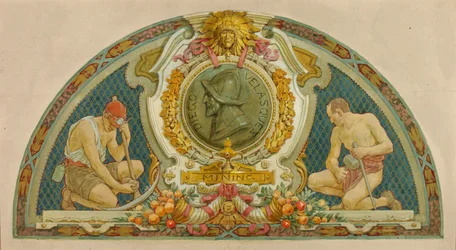 Mining (Study for Lunette, Old Senate Office Building)