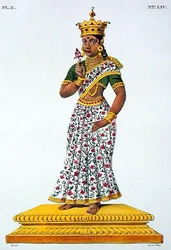 Swaha wife of Agni, engraved by C. de Motte