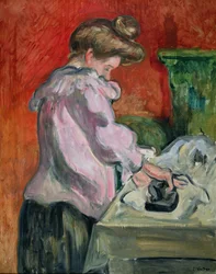 A Woman Ironing