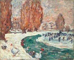 Skaters in Winter (The Garden of the Petit Trianon in Versailles)