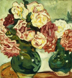 Two Vases of Roses