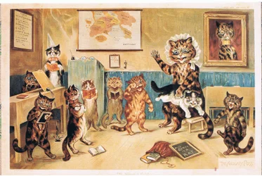 The Naughty Cat, Postcard, 1960s