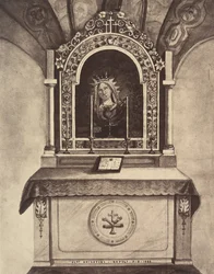 XIIIth Station. Jesus is handed over to his mother. This altar is built, 1860 or later