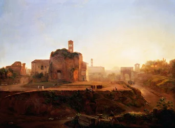 View of the Forum in the evening