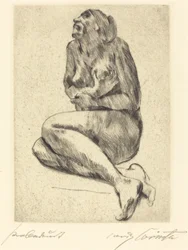 Crouching Female Nude, 1914