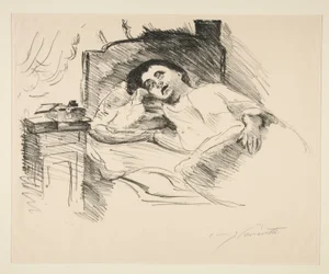 Lady Resting in Bed