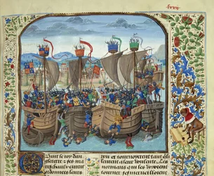 The Battle of Sluys on 24 June 1340