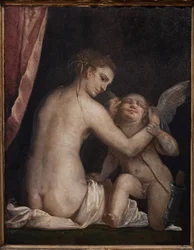 Venus Blindfolding Cupid