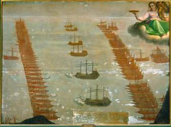The Naval Battle of Lepanto in 1571