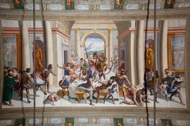 The story of Ulysses (the return), ceiling of Salone Cambiaso
