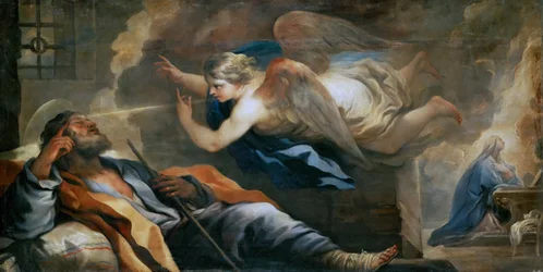 Baroque: The Dream of St. Joseph, by Luca Giordano (1632-1705), ca. 1696. Oil on canvas, 97 x 187. Kunsthistorisches Museum, Vienna