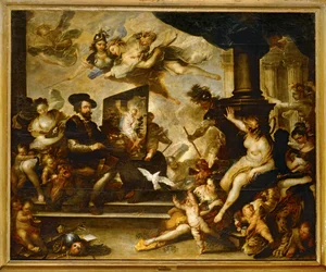 Rubens at Work Painting: The Allegory of Peace