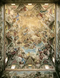 The Celestial Glory and the Triumph of the Habsburgs, from the ceiling above the grand staircase