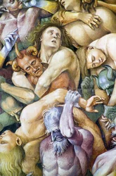 Damned in hell, from Last Judgment fresco cycle