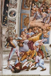 The interior, Chapel Nova or St. Brizio Chapel, northern wall: "Pandemonium" (detail)