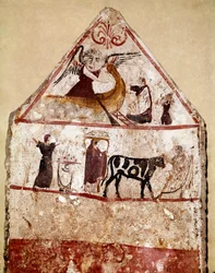 A Bull Leads on the Altar of the Sacrifice