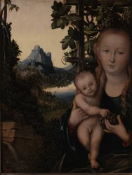The Virgin in a Grape Arbor