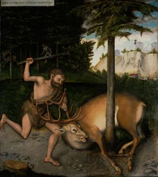 Hercules capturing the Ceryneian Hind From The Labours of Hercules