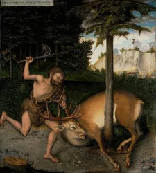 Hercules and the Ceryneian Hind. From the Series of the Labors of Hercules