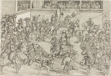 The Second Tournament with a Tapestry Showing Samson and the Lion