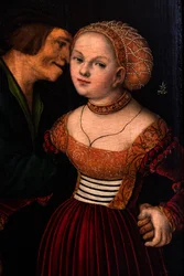 The Old Man in Love or The Mismatched Lovers (detail), ca. 1530