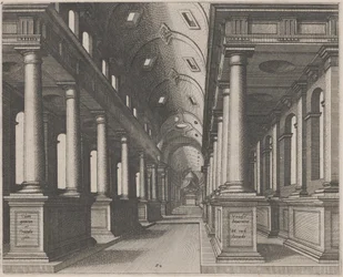 Interior View of a Church with a Barrel Vault